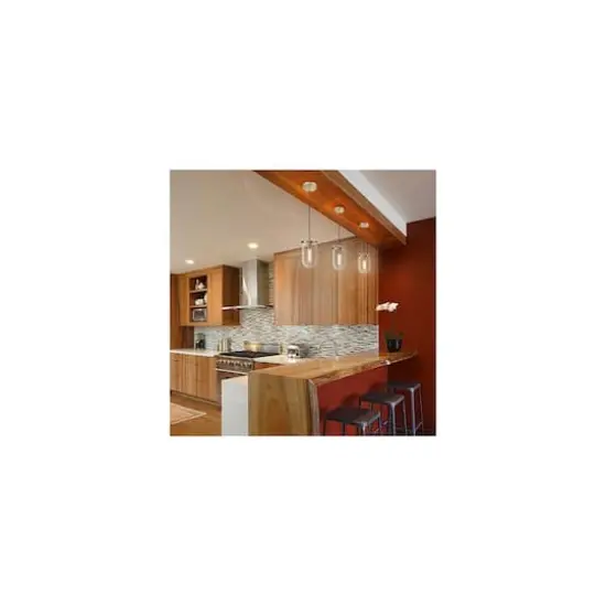 Hello Honey&reg; Atwood Brushed Bronze Modern Minimalist Glass & Metal Ceiling Light {4}