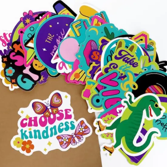 Groovy Dino Vinyl Die Cut Stickers by Recollections&trade; {3}