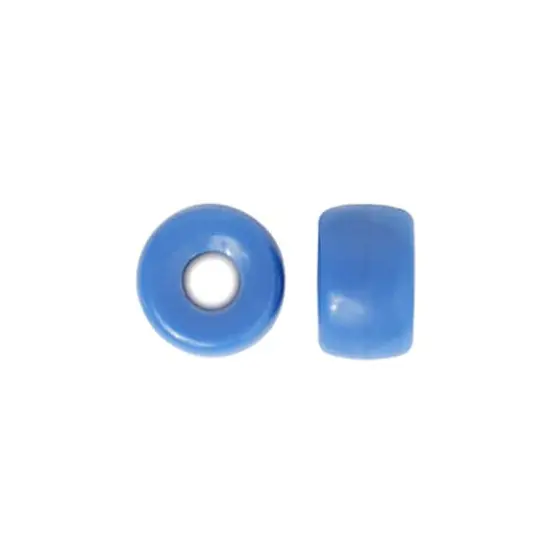 John Bead 9mm Opaque Glass Pony Beads, 100ct. Medium Blue {4}