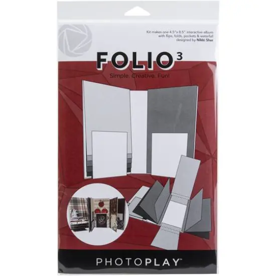 Photoplay&trade; White 4.5" x 8.5" Folio {1}