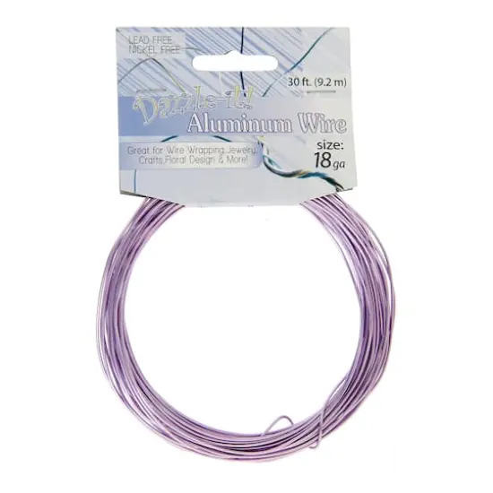 John Bead 18 Gauge Aluminum Jewelry Wire, 30ft. Purple {4}