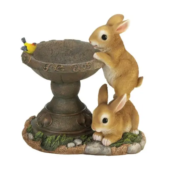 10.5'' Playful Bunnies Bird Feeder {1}