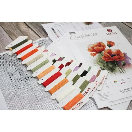 Luca-S The Poppy Flowers Counted Cross Stitch Kit {5}