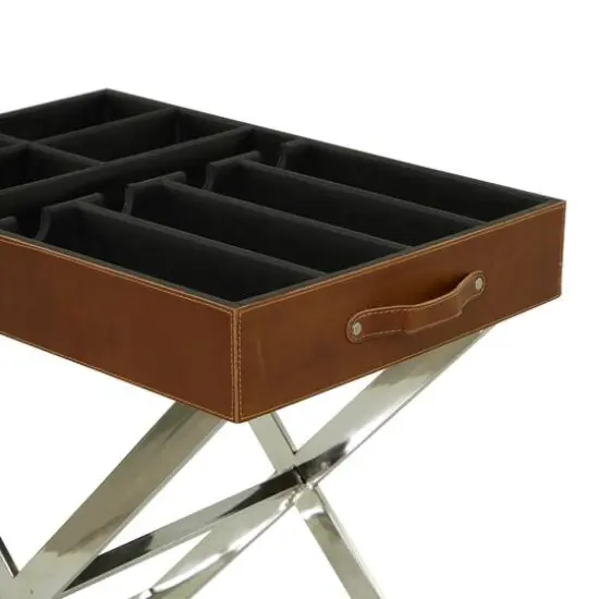 26" Modern Wine Holder Brown {5}