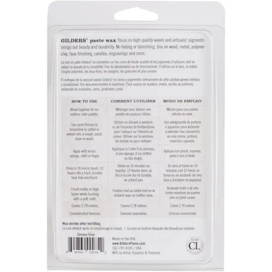 Gilders&reg; Baroque Art Paste Wax German Silver {3}