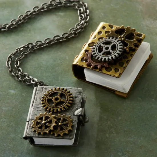 Found Objects™ Oxidized Brass Book Charms By Bead Landing™ {3}