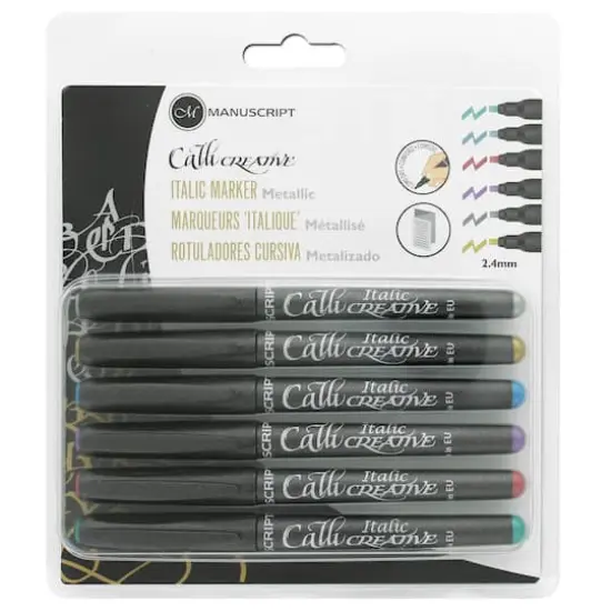 Manuscript Calli-Creative Metallic Italic Markers, 6ct. {1}
