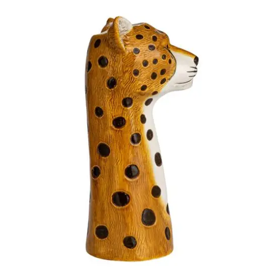 Hello Honey&reg; 11" Multicolor Hand-Painted Decorative Stoneware Cheetah Vase {10}