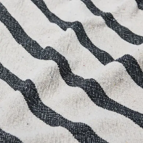 Hello Honey® Striped Cotton Throw Blanket with Tassels Black {6}