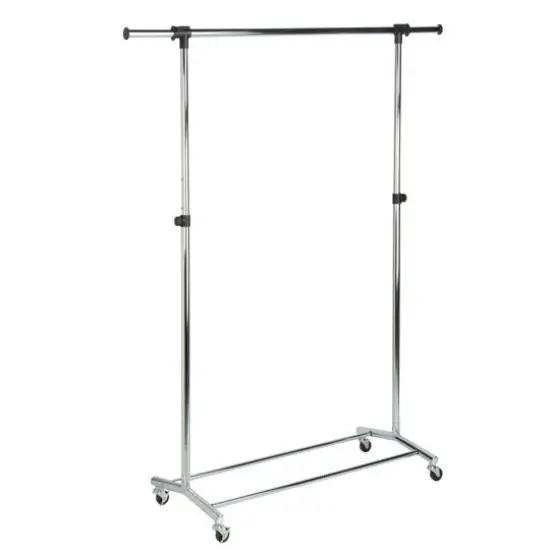 Honey Can Do Chrome Rolling Garment Rack {3}