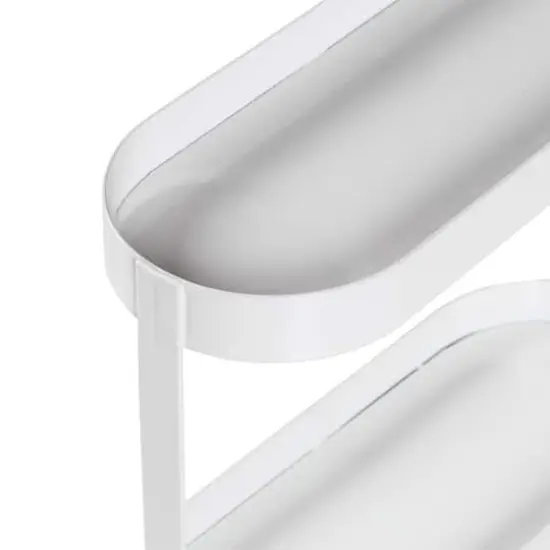 Honey Can Do White 2-Tier Metal Bathroom Counter Organizer Shelf {5}