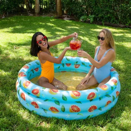 PoolCandy 5ft. Grapefruit Inflatable Sunning Pool {3}