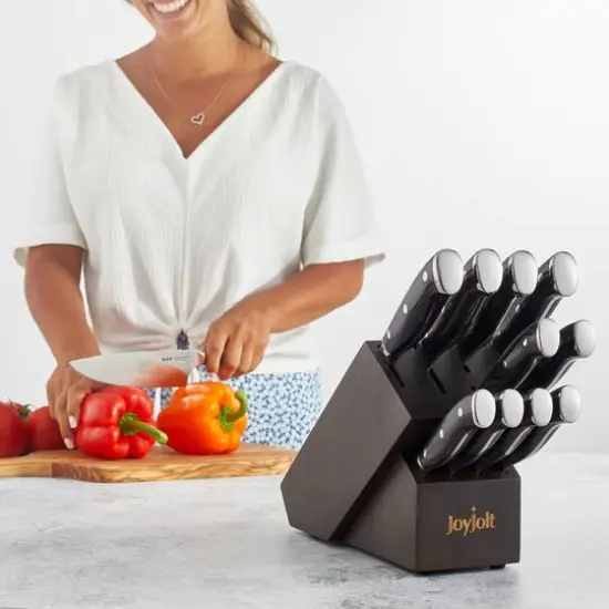 JoyJolt&reg; 11-Piece Assorted High Carbon Knife Block Set {5}