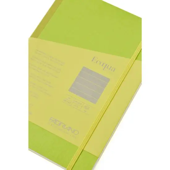 Fabriano&reg; EcoQua Plus A5 Lined Fabric-Bound Notebook Lime {6}