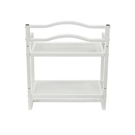 Household Essentials 20" Metal Wall Mounted Bathroom Storage Rack White {6}