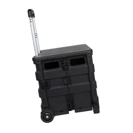 Everything Mary Craft & Hobby Collapsible Plastic Rolling Cart Black {4}