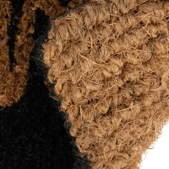 Hello Honey&reg; Black Natural Coir Welcome Step Doormat {8}