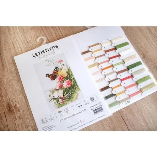 Letistitch Butterflies In The Field Counted Cross Stitch Kit {4}