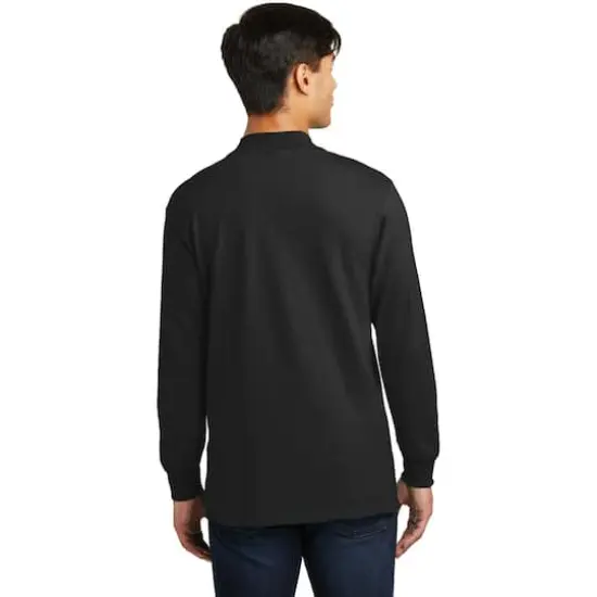 Port & Company Essential Mock Turtleneck Jet Black {5}