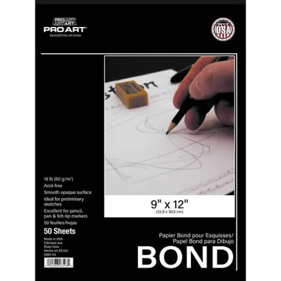 Pro Art&reg; Acid-Free Bond Pad, 9" x 12" {1}
