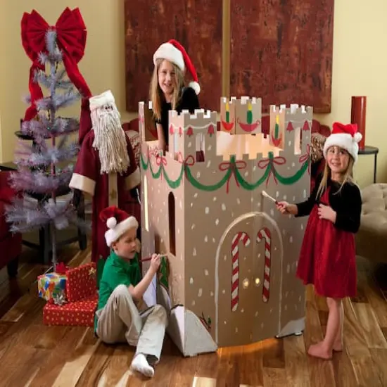 Easy Playhouse Castle Cardboard Playhouse {3}