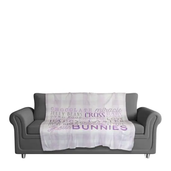Easter Day Words Blanket 50" x 60" Sherpa Fleece Blanket {4}