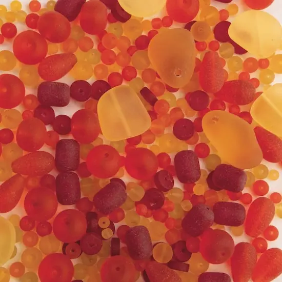 S&S&reg; Worldwide Burning Sun Sea Glass Beads {1}