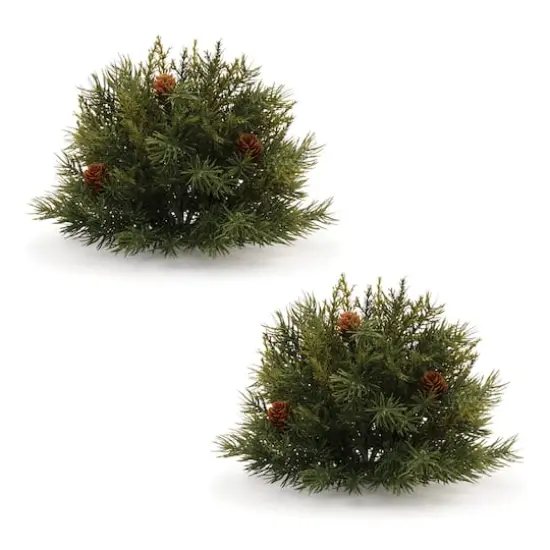 7" Pine Half Orb with Pinecones, 2ct. {1}