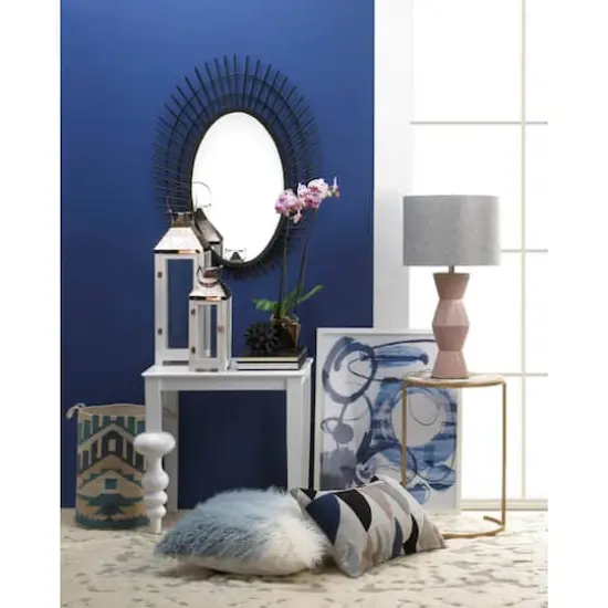 Nikki Chu Riki 24.5" Black Bamboo Mirror {4}