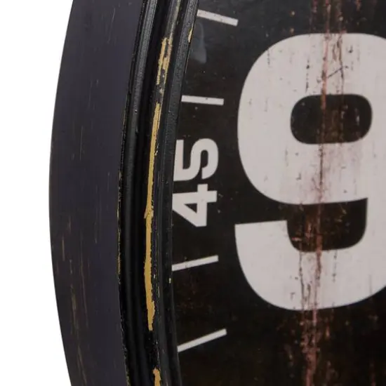 Black Speedometer Style Round Metal Wall Clock {4}
