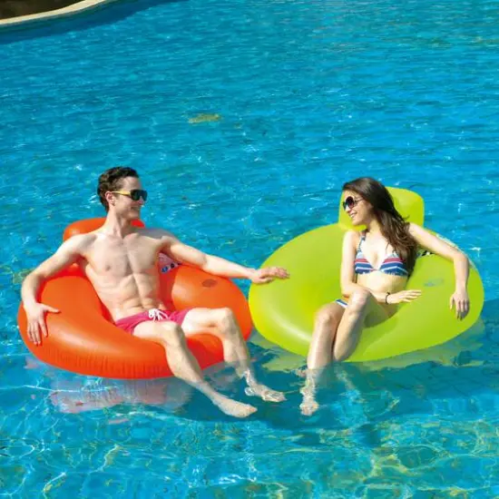 4ft. Yellow Inner Tube Swimming Pool Lounger {3}