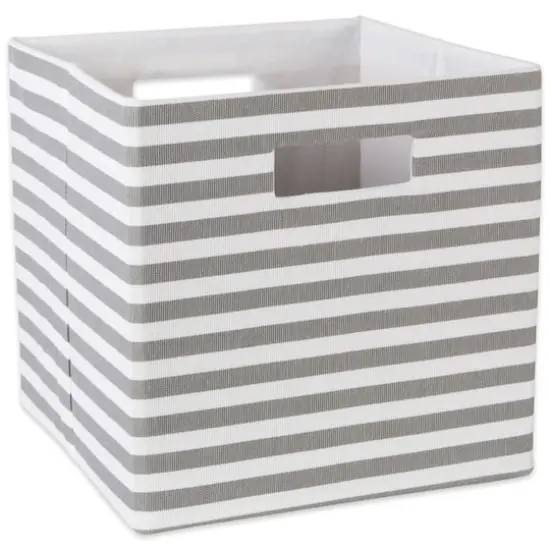 DII&reg; 13" Gray Pinstripe Storage Cube {11}