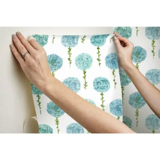 RoomMates Mum Floral Peel & Stick Wallpaper Blue {10}
