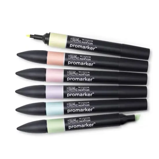 Winsor & Newton&trade; Promarker&trade; Pastel Tone 6 Color Marker Set {4}