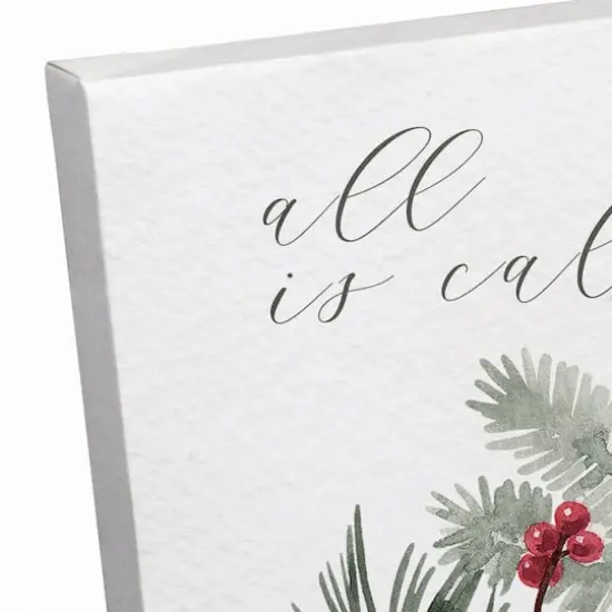 All is Calm Poinsettia 16" x 20" Canvas Wall Art {4}