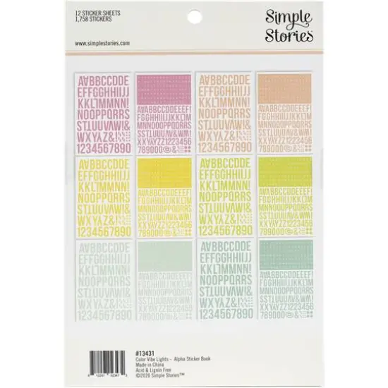 Simple Stories Color Vibe Alpha Sticker Book Lights {4}