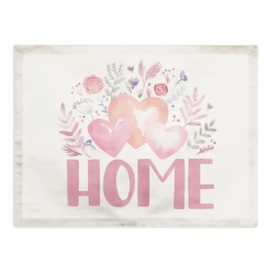 Home Where Heart Is Floral Placemat 18x14 Cotton Twill Placemat {1}