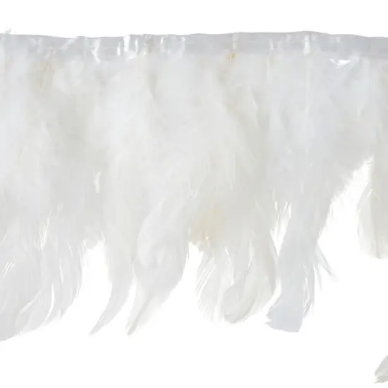 6" Natural Feather Trim by Celebrate It&reg; White {1}