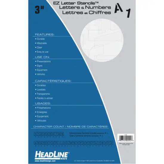 Headline/Geotype Geostencil EZ 3" Letter Stencils {1}