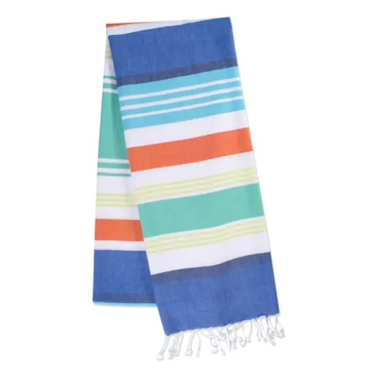 Fouta Towel Blue Beachy Stripe {1}