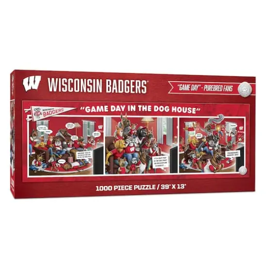 College Game Day in the Dog House 1,000 Piece Puzzle Wisconsin Badgers {1}
