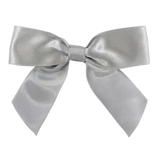 JAM Paper 3.25" Satin Twist Tie Bows, 100ct. Salver {1}