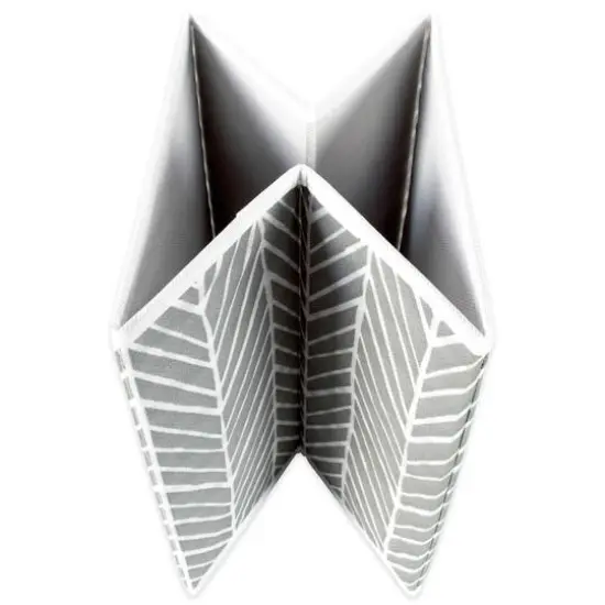 DII® 13" Gray Herringbone Square Non-Woven Fabric Cubes, 2ct. {3}