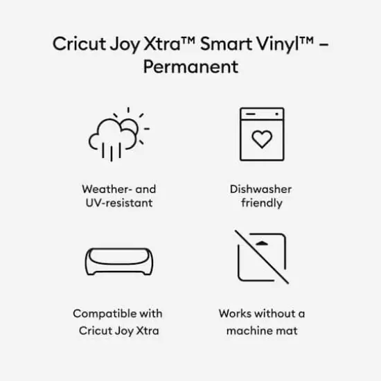 Cricut Joy Xtra&trade; Permanent Smart Vinyl&trade; Matte Metallic, 3ft. Silver {4}