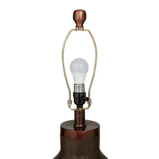 Brown Glass Table Lamp 17" x 17" x 31" {6}