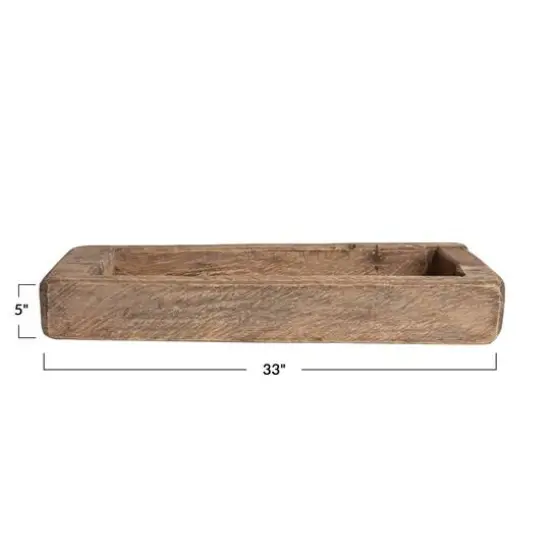 Hello Honey&reg; 33" Natural Decorative Wood Tray {7}