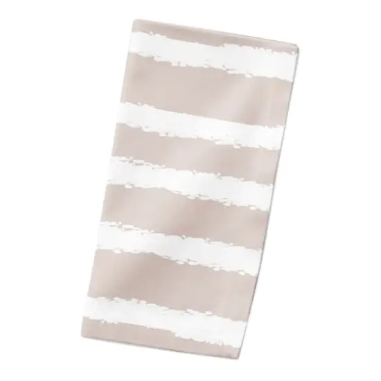 Stripes Cotton Twill Napkin Gray/White {3}