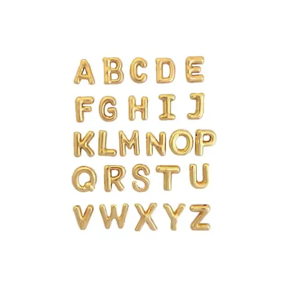 Blue Moon Studio&trade; Gold-Colored Alphabet Balloon Charm Set {3}
