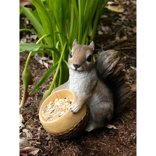 8" Squirrel & Acorn Bird Feeder {3}