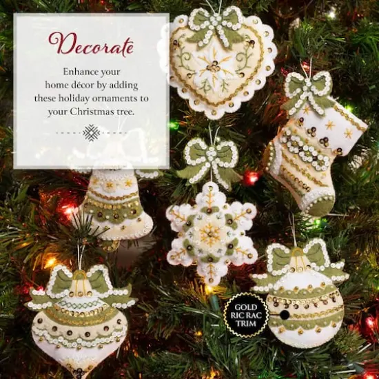 Bucilla&reg; Holiday Glitz Felt Ornament Kit {4}